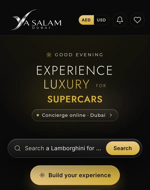Ya Salam home screen
