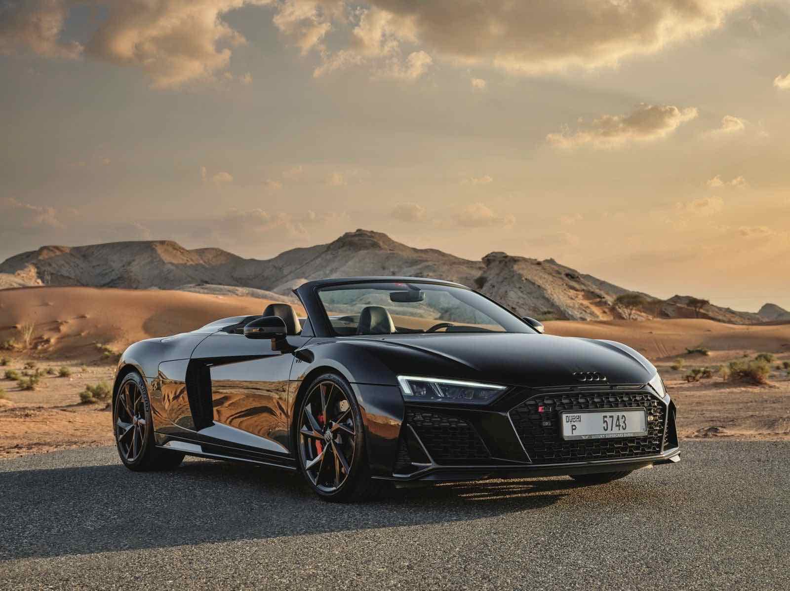 Audi R8 Spyder, luxury car rental in Dubai, photo 1