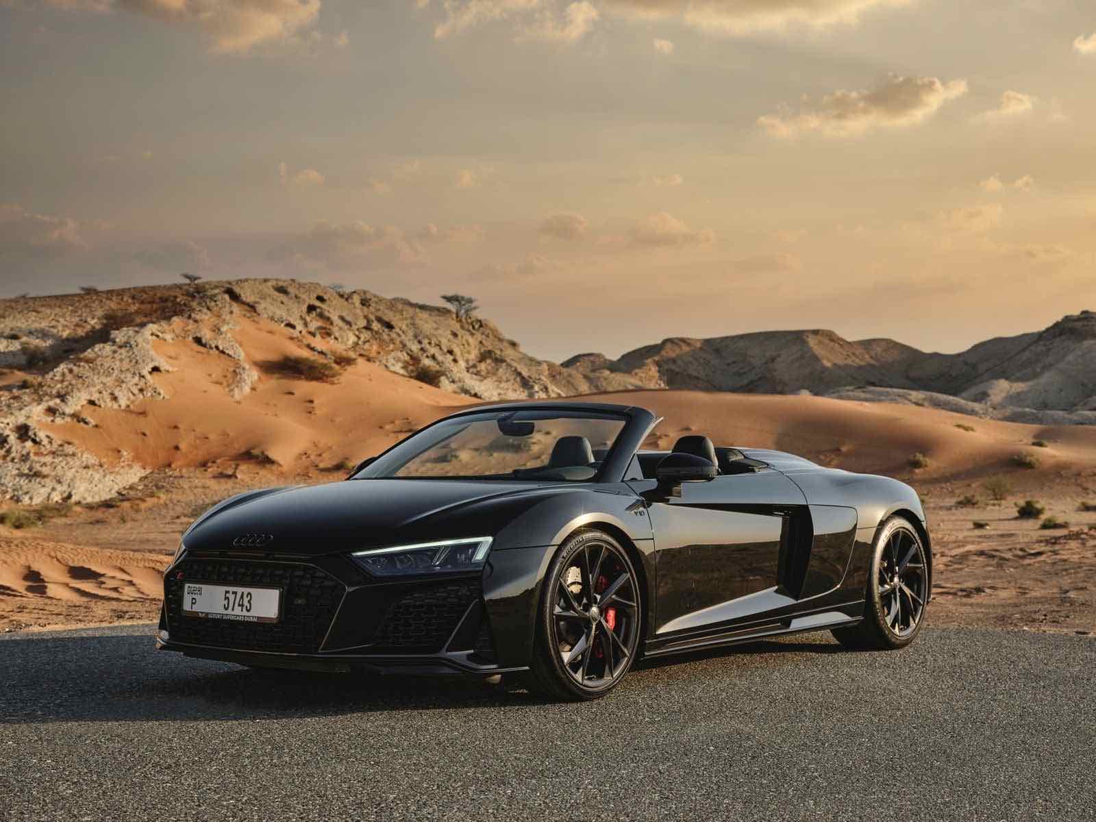 Audi R8 Spyder, luxury car rental in Dubai, photo 3
