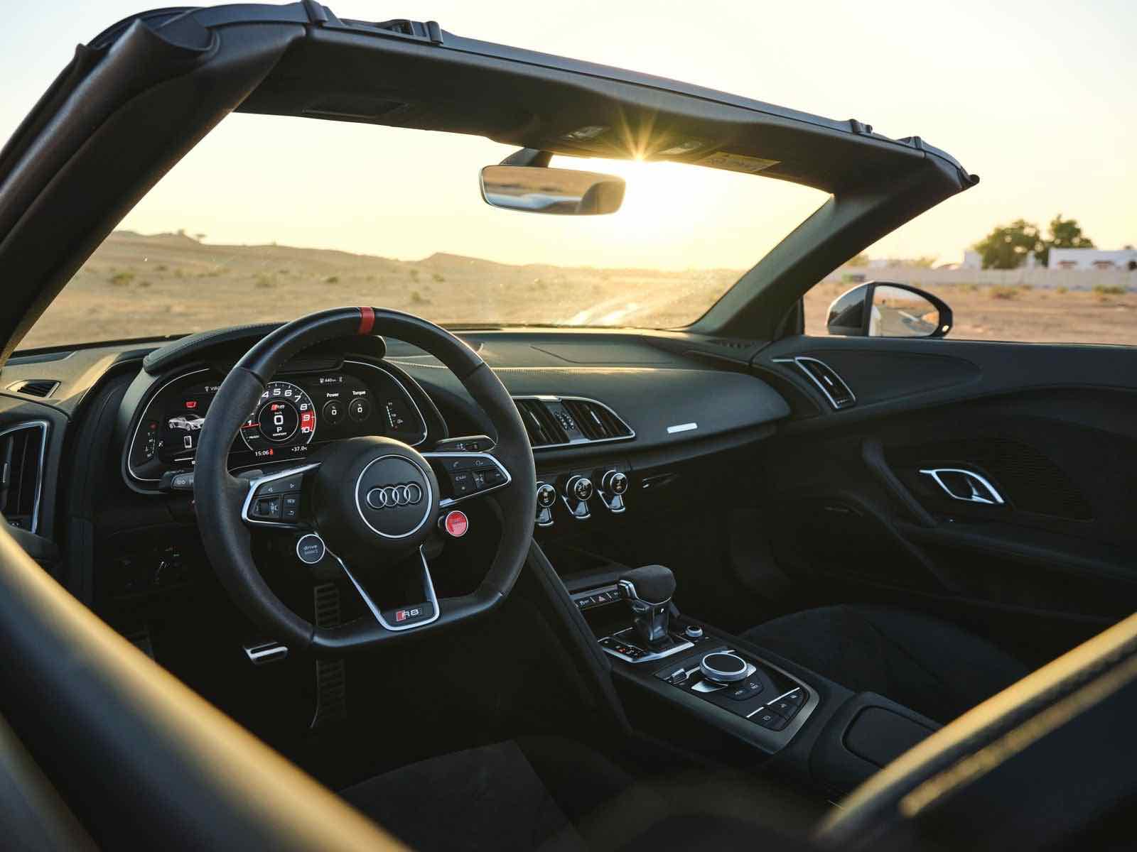 Audi R8 Spyder, luxury car rental in Dubai, photo 5
