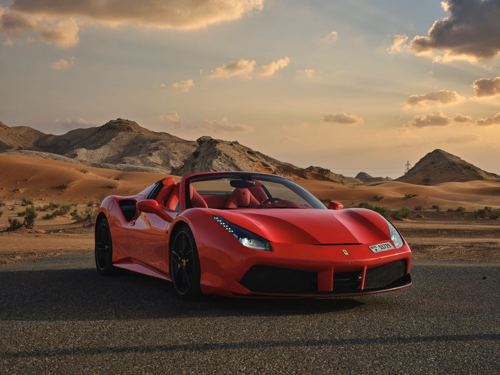 Ferrari 488 Spyder, luxury car rental in Dubai
