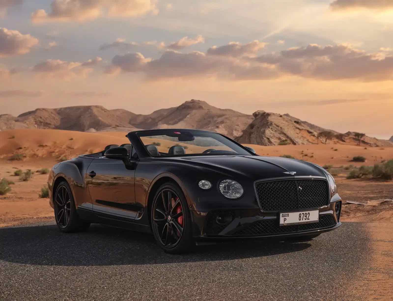 Bentley Continental GTC, luxury car rental in Dubai