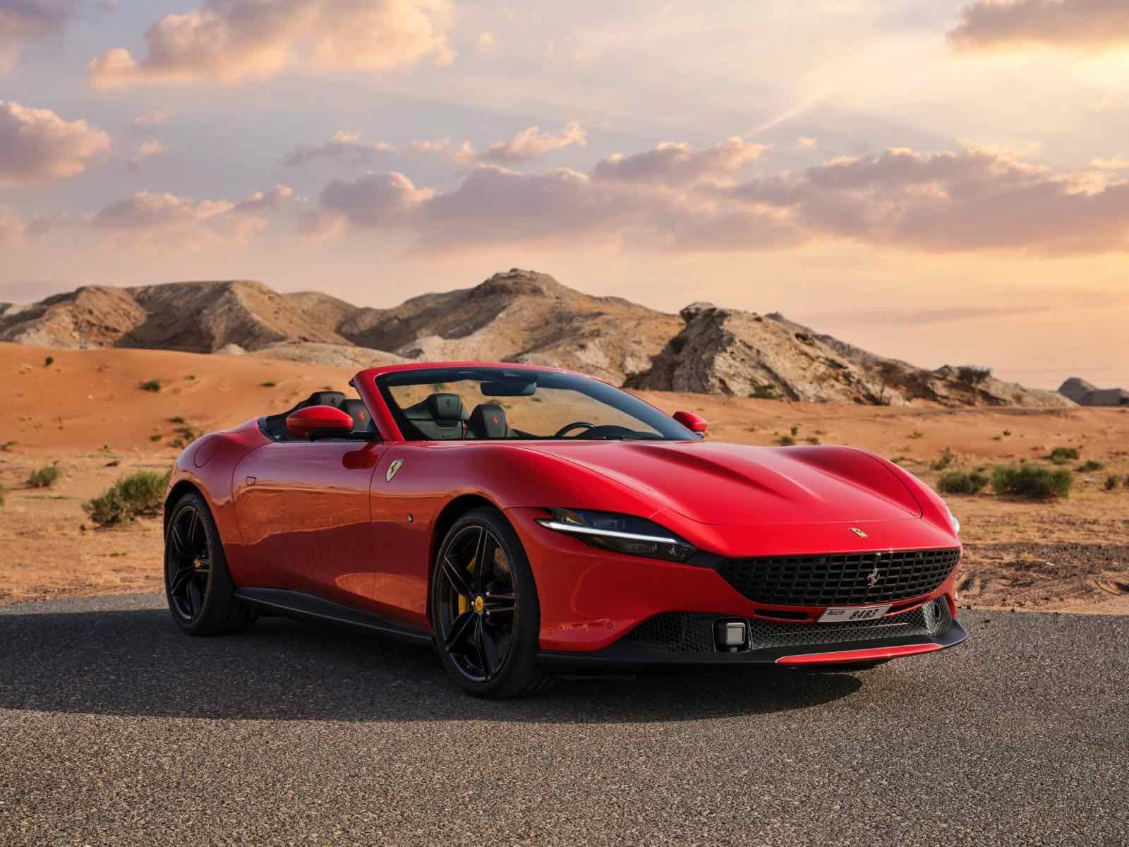 Ferrari Roma Spyder, luxury car rental in Dubai
