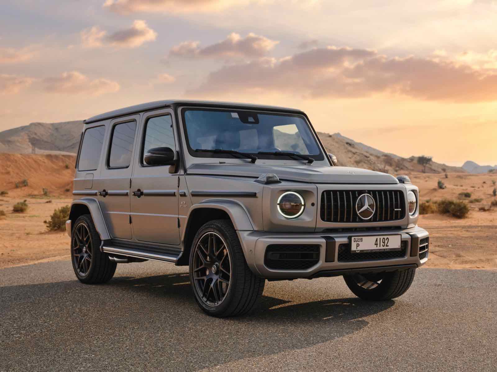 Mercedes Benz AMG G63 Matte Gray, luxury car rental in Dubai