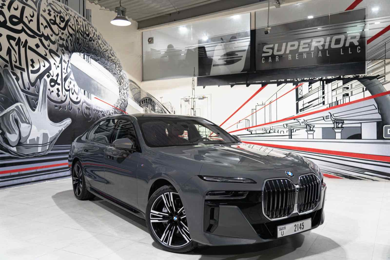 BMW 740i, luxury car rental in Dubai
