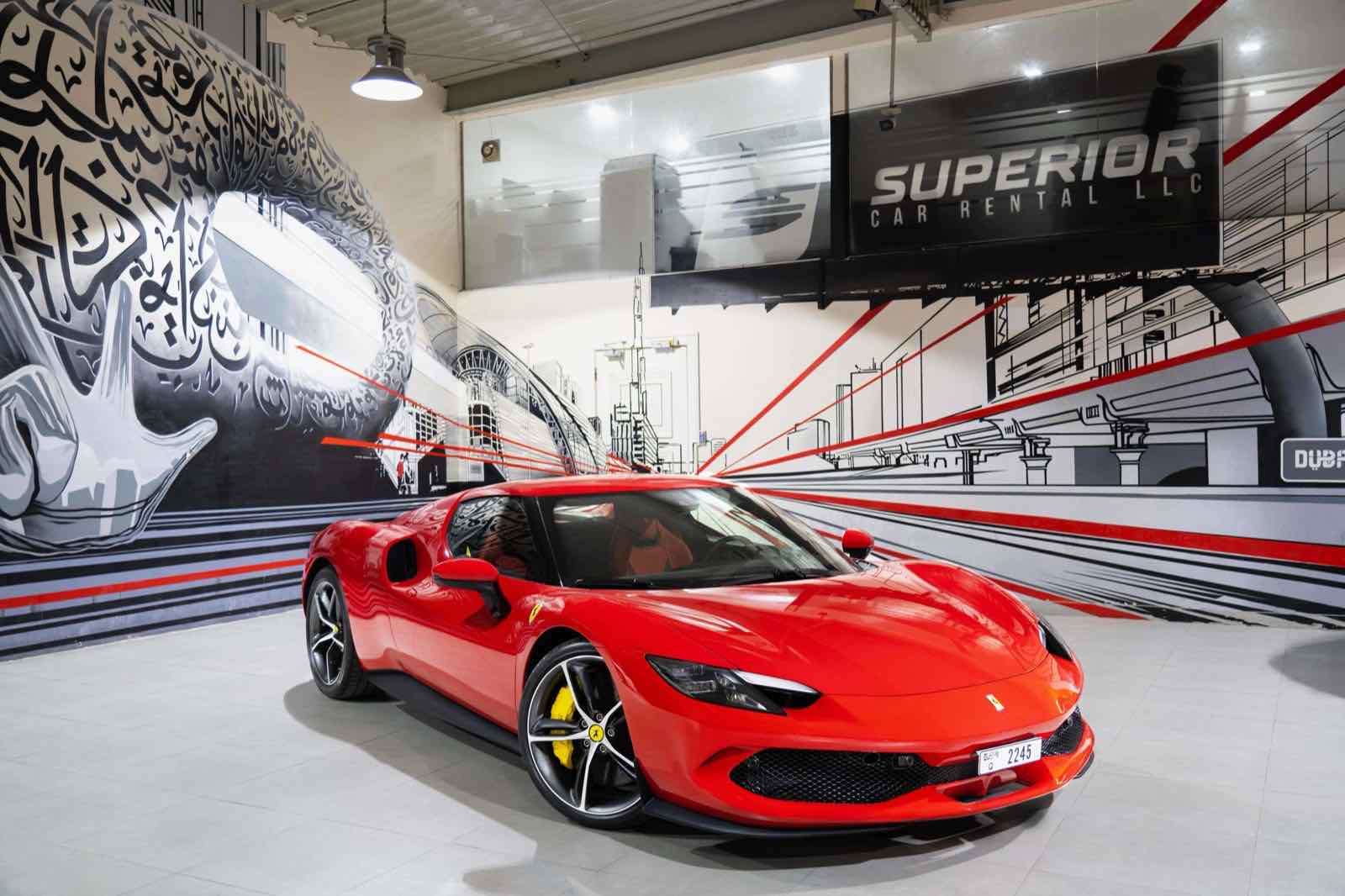 Ferrari 296 GTB, luxury car rental in Dubai