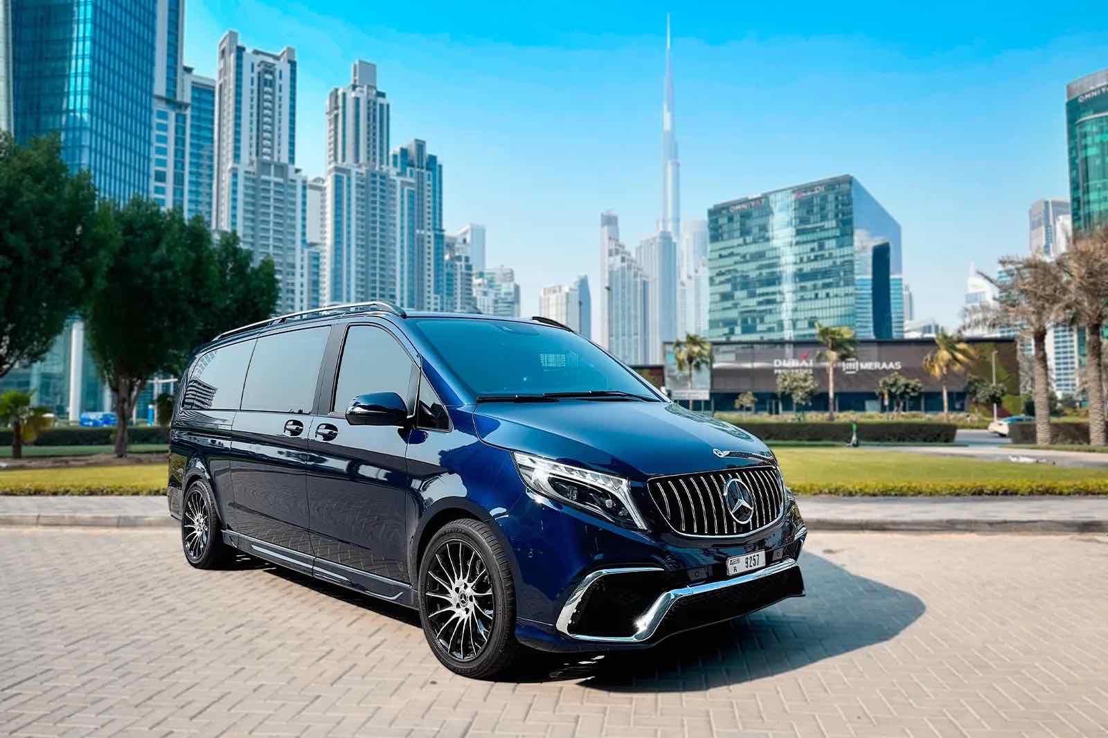 Mercedes V250 Falcon Edition, luxury car rental in Dubai