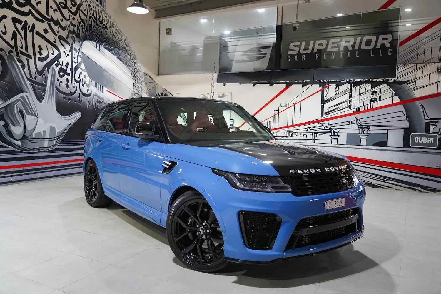 Range Rover Sport SVR, luxury car rental in Dubai