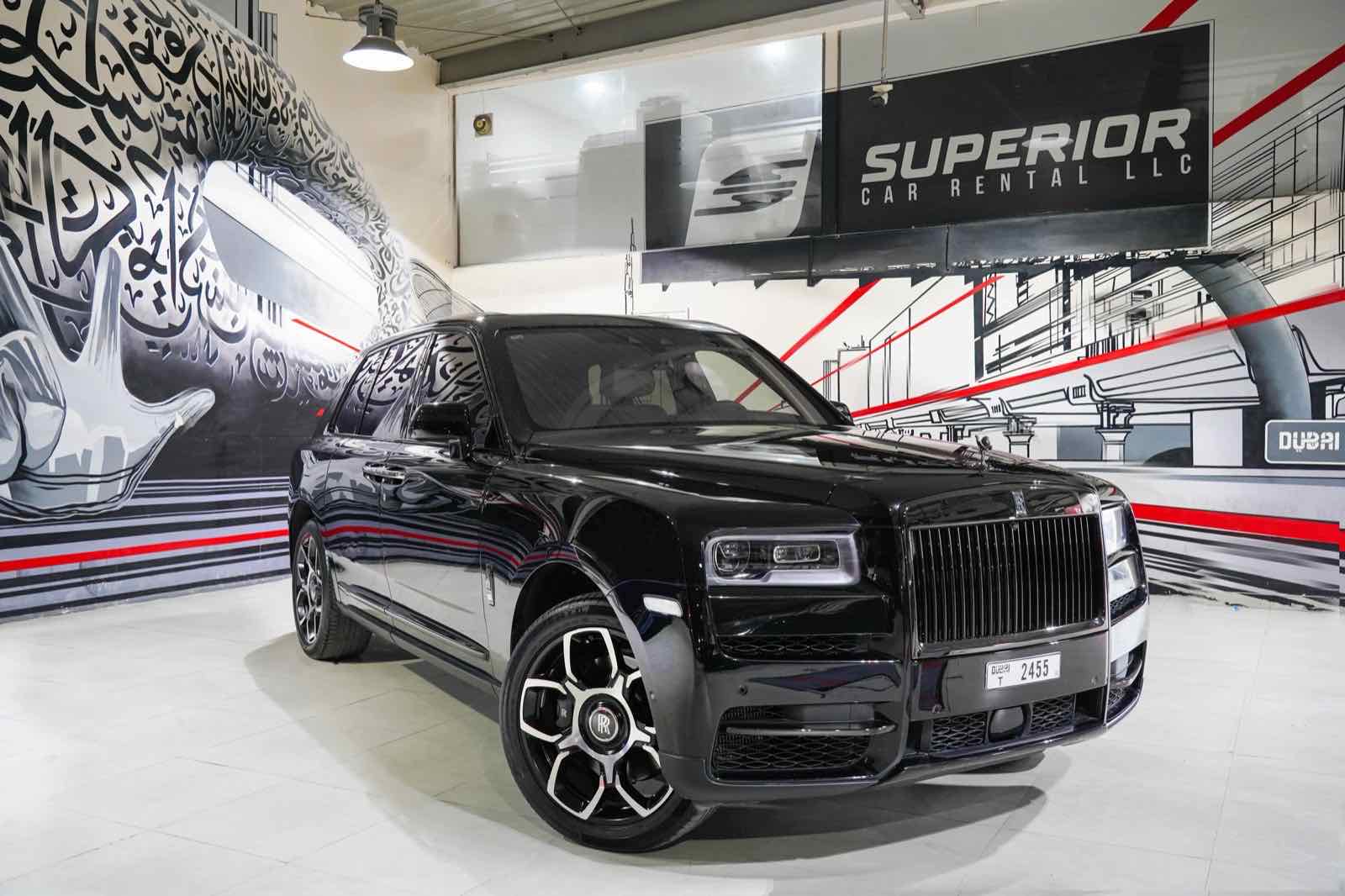 Rolls Royce Cullinan Black Badge, luxury car rental in Dubai