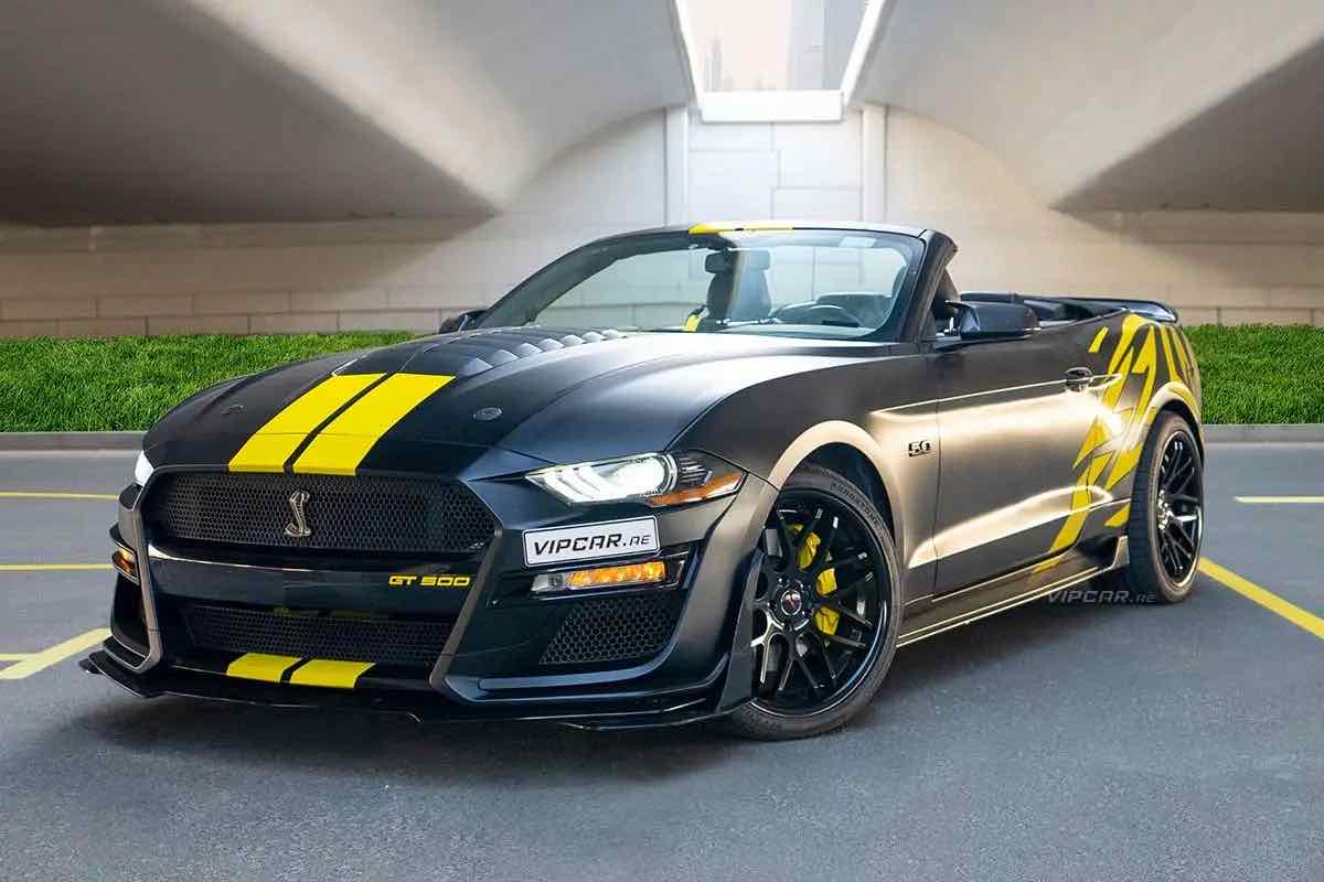 Ford Mustang GT500, luxury car rental in Dubai