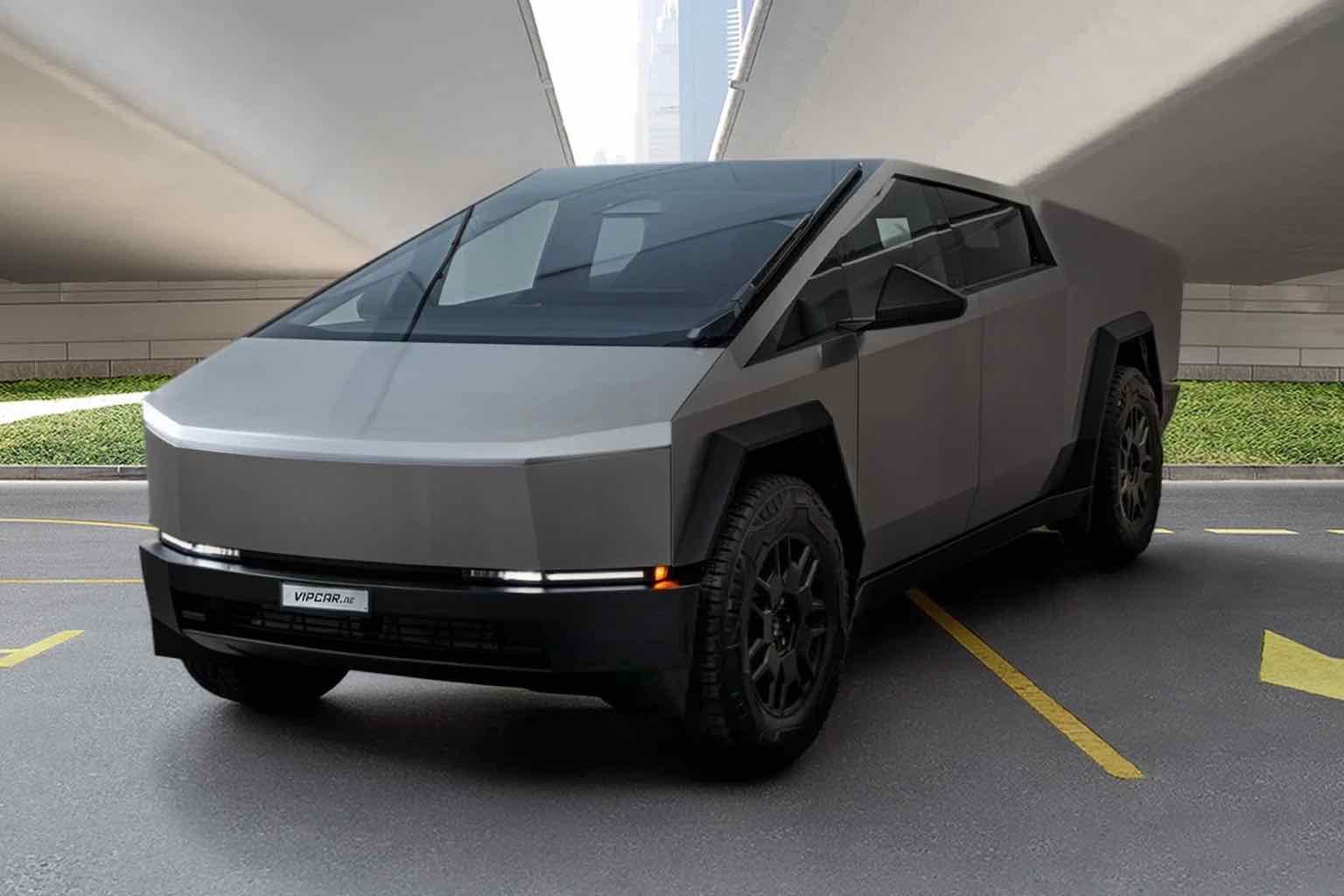 Tesla Cybertruck, luxury car rental in Dubai